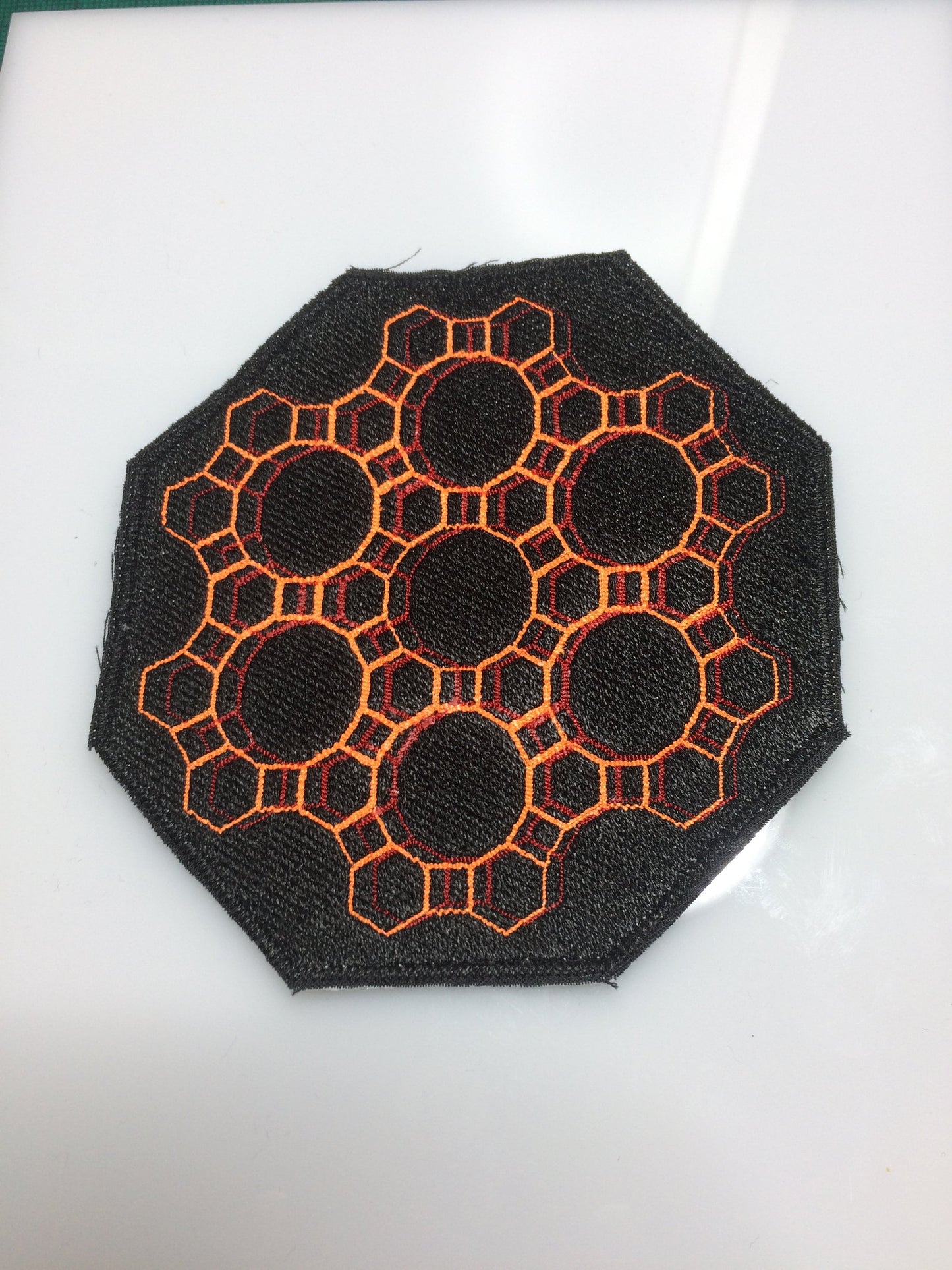 BIG Cellular fractal UV embroidered patch