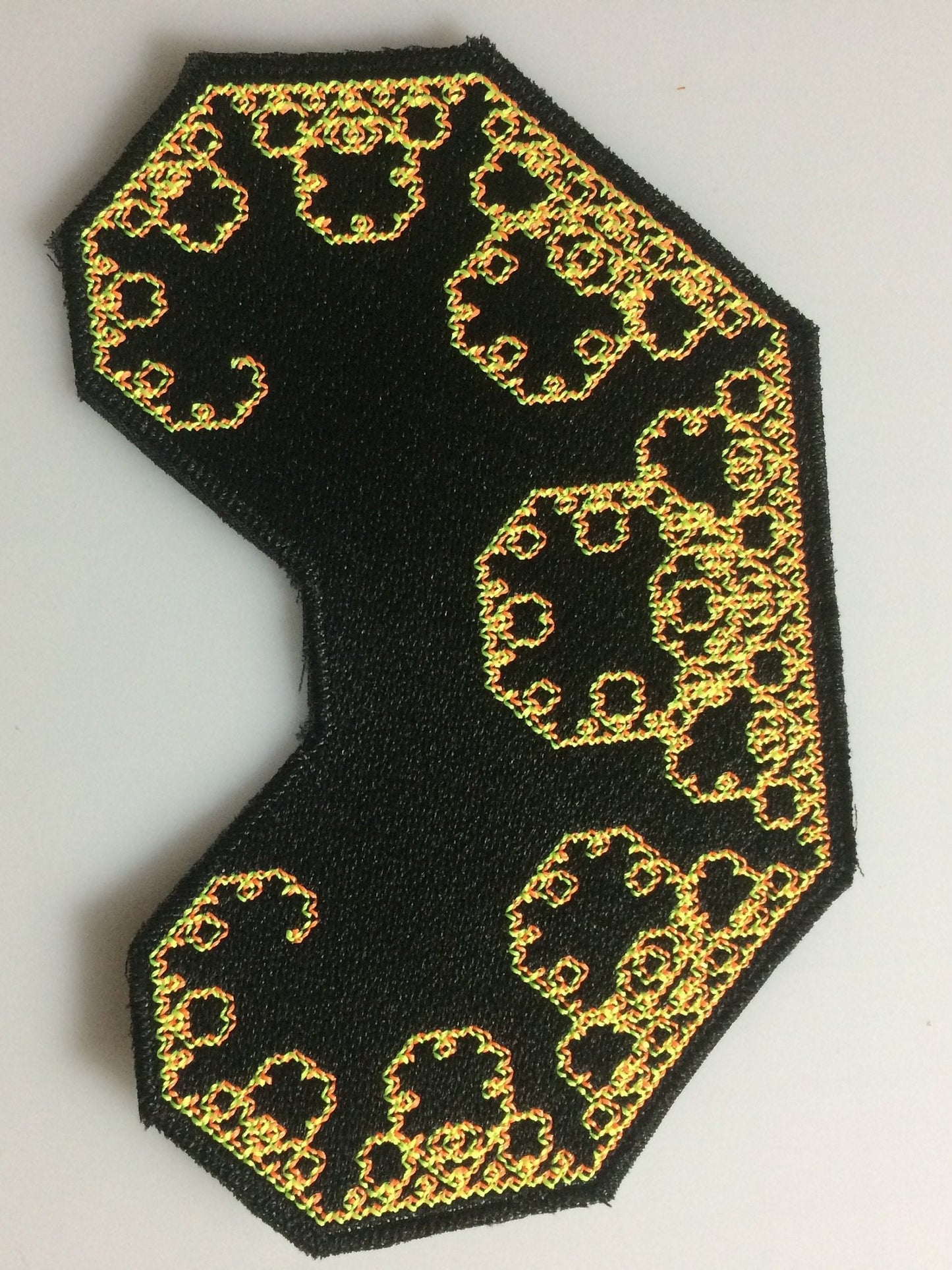 Large UV Reactive Fractal patch