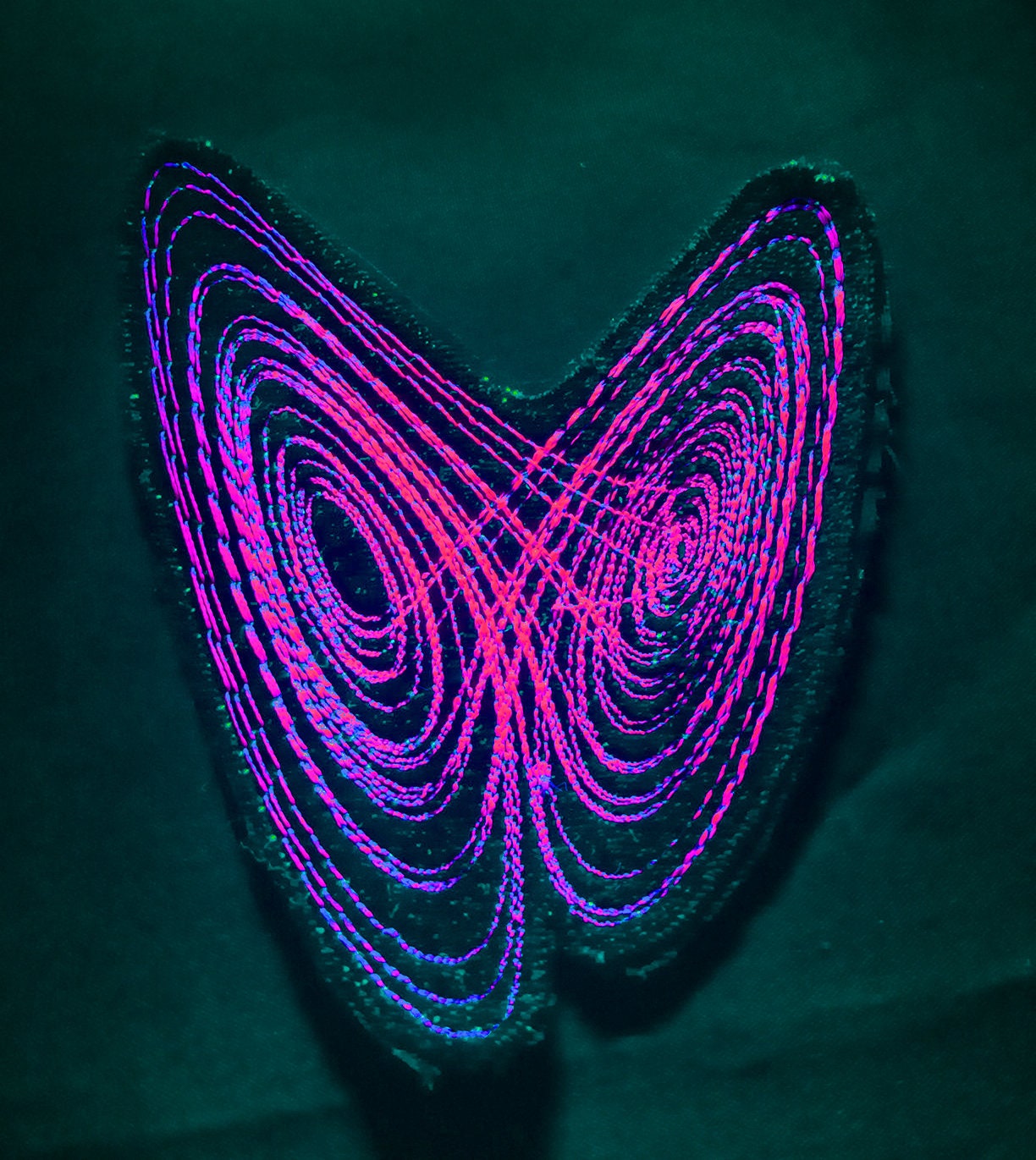 UV Reactive Lorenz Attractor Embroidered Patch