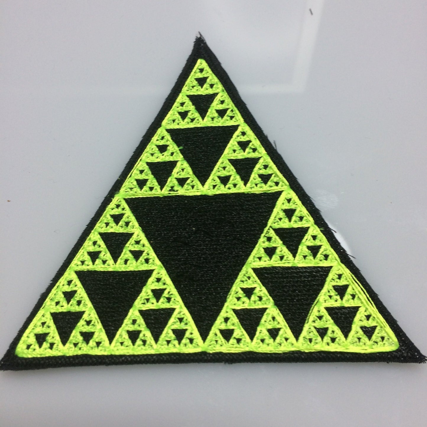 Sierpinski Triangle UV embroidered patch