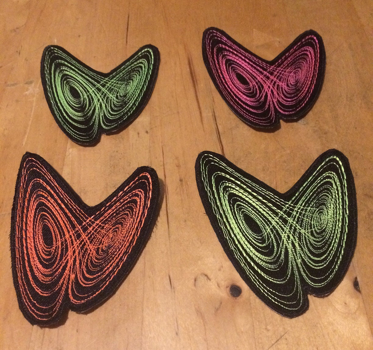 UV Reactive Lorenz Attractor Embroidered Patch