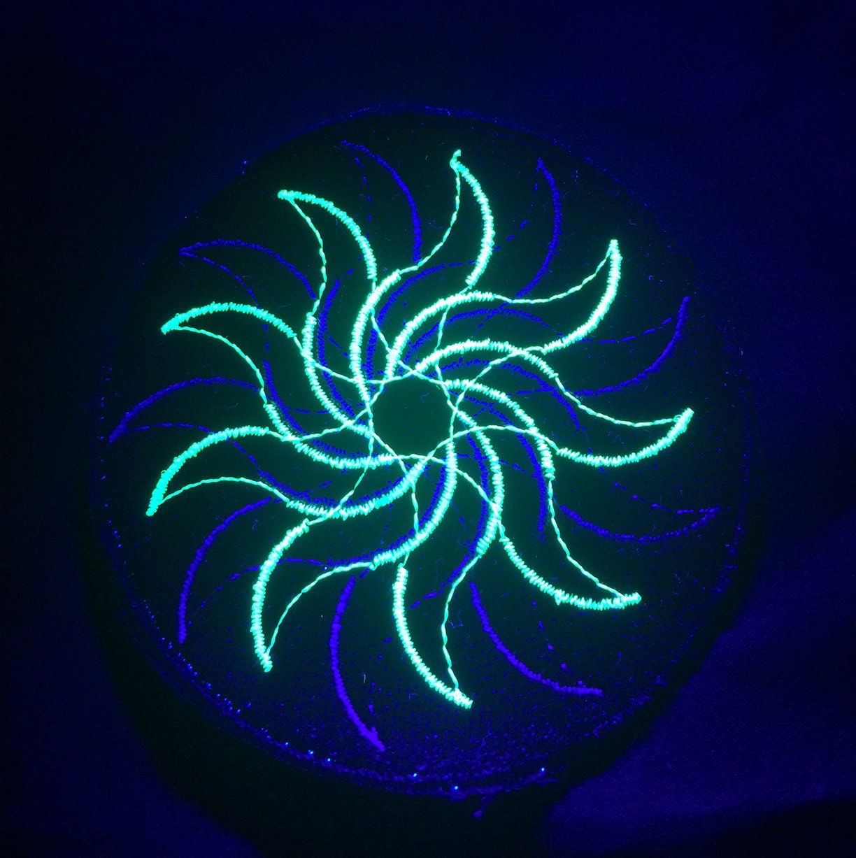 BIG Fractal UV Starburst Embroidered patch
