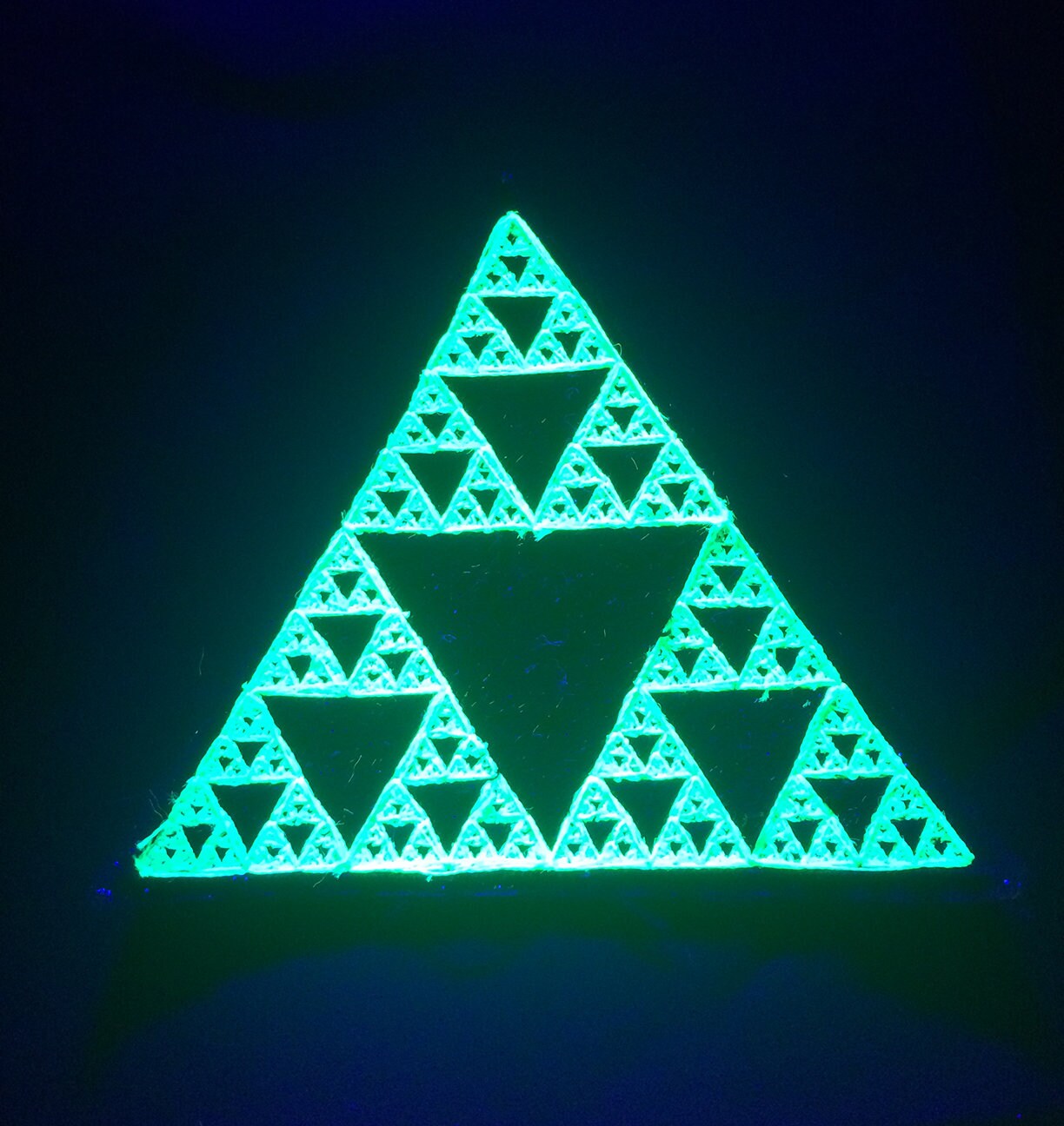 Sierpinski Triangle UV embroidered patch