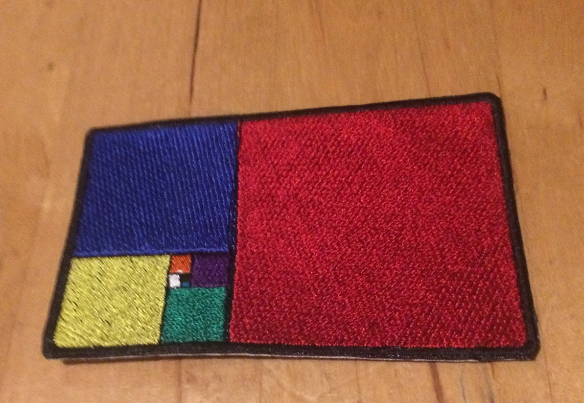Fibonacci Sequence custom embroidered patch