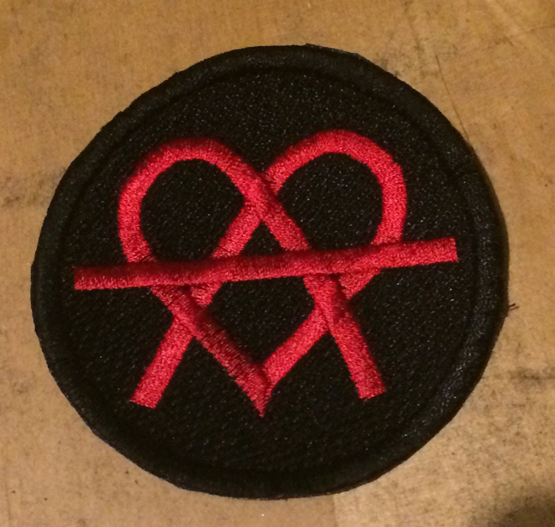 Anarchy Heart custom embroidered patch