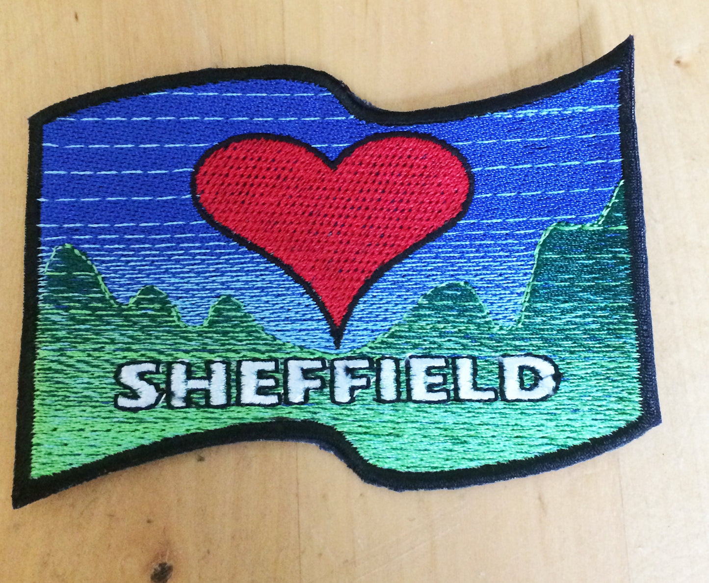 I love Sheffield custom embroidered patch