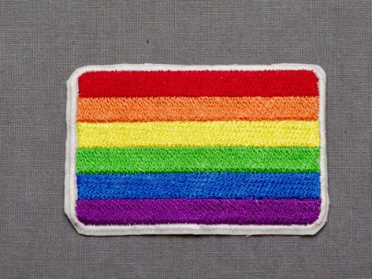Pride Flag embroidered iron-on patch