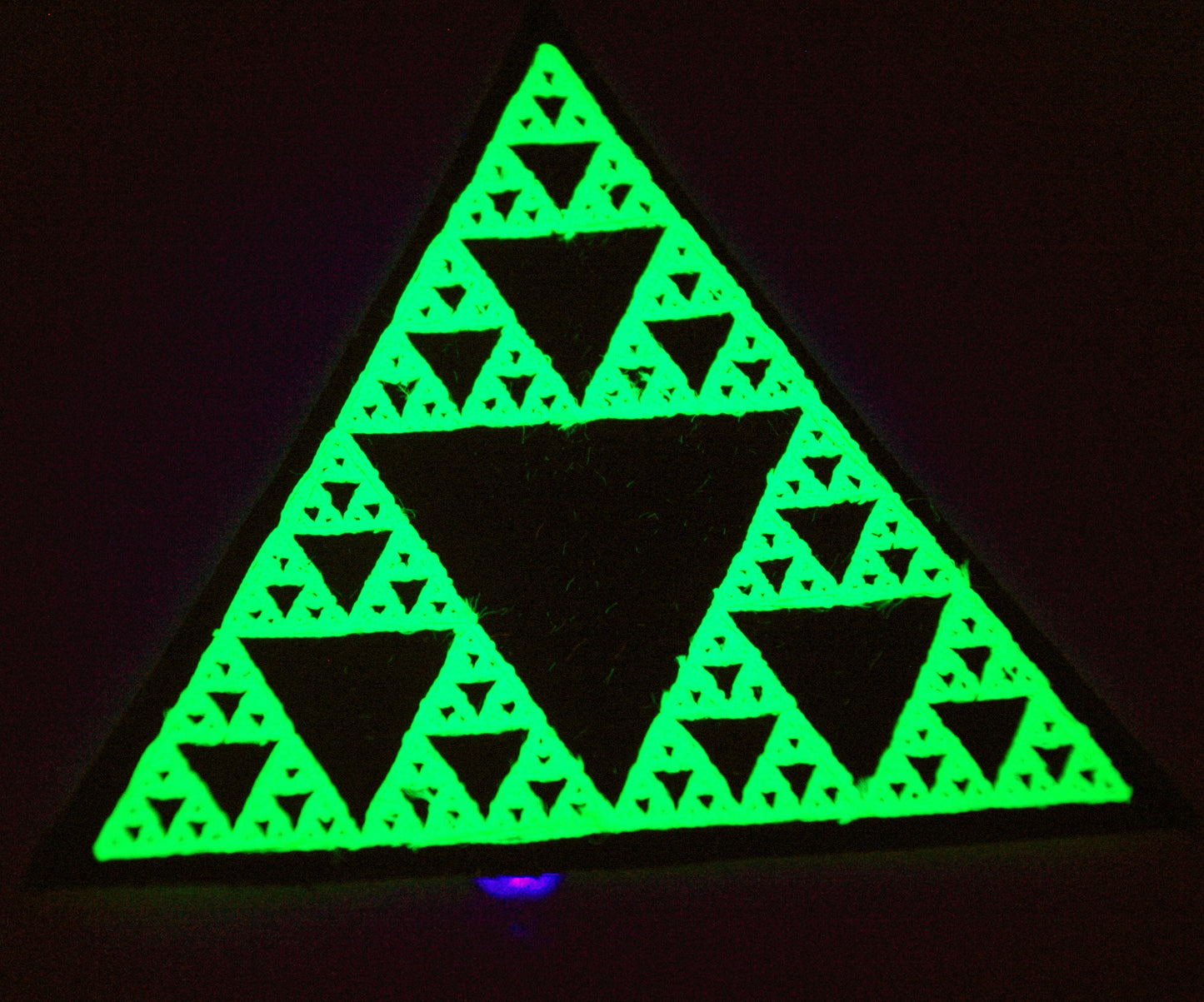 Sierpinski Triangle UV embroidered patch