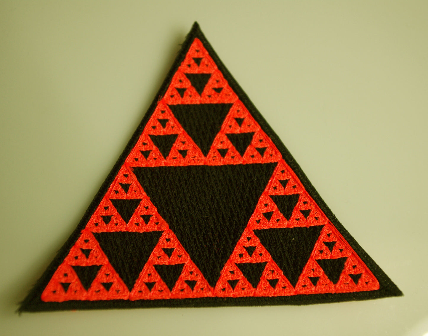 Sierpinski Triangle UV embroidered patch