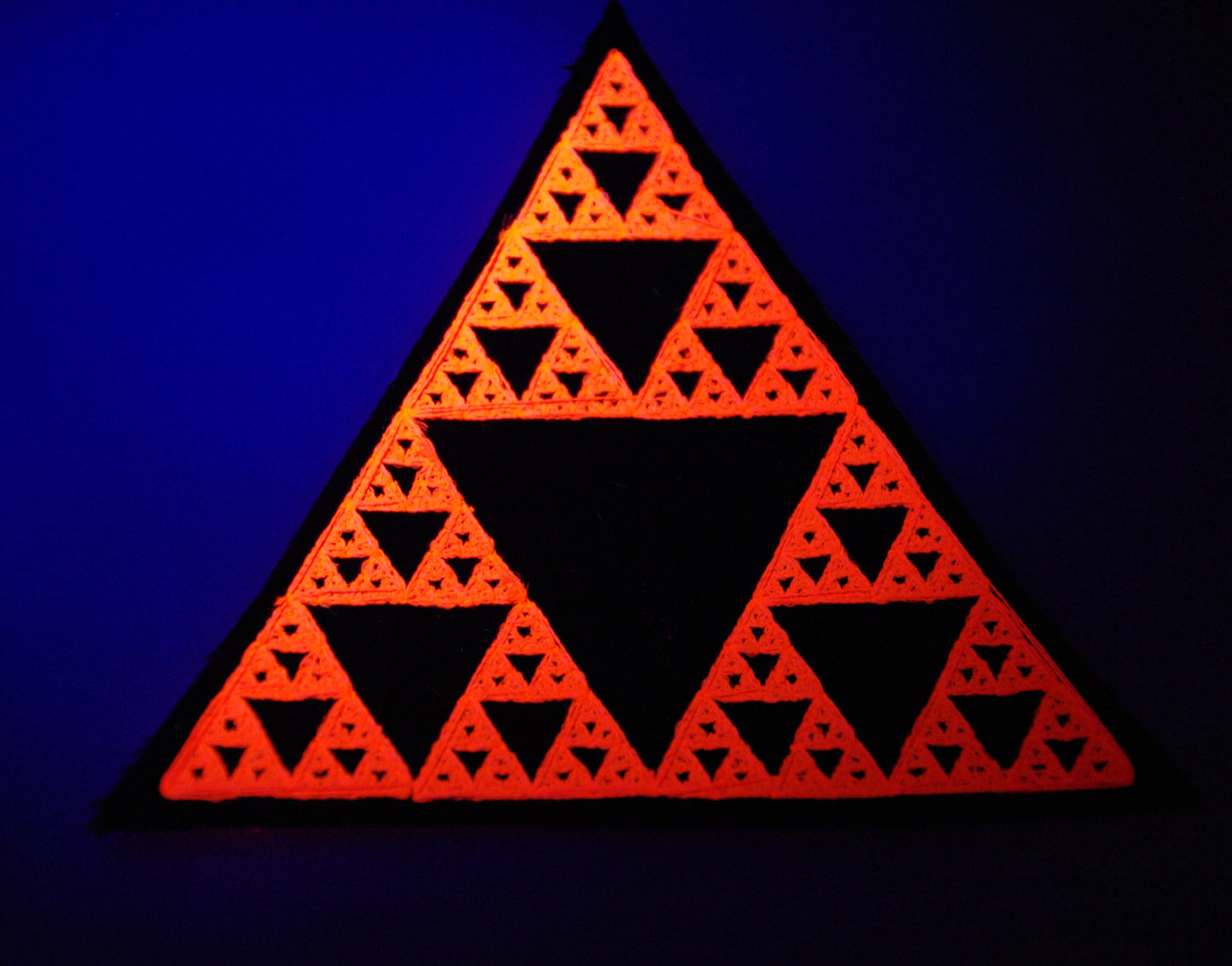 Sierpinski Triangle UV embroidered patch