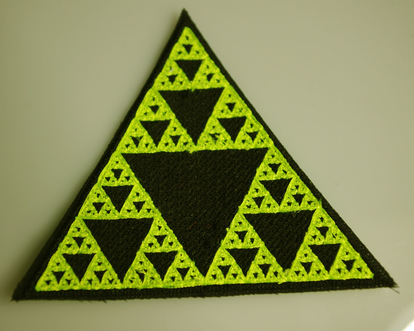 Sierpinski Triangle UV embroidered patch
