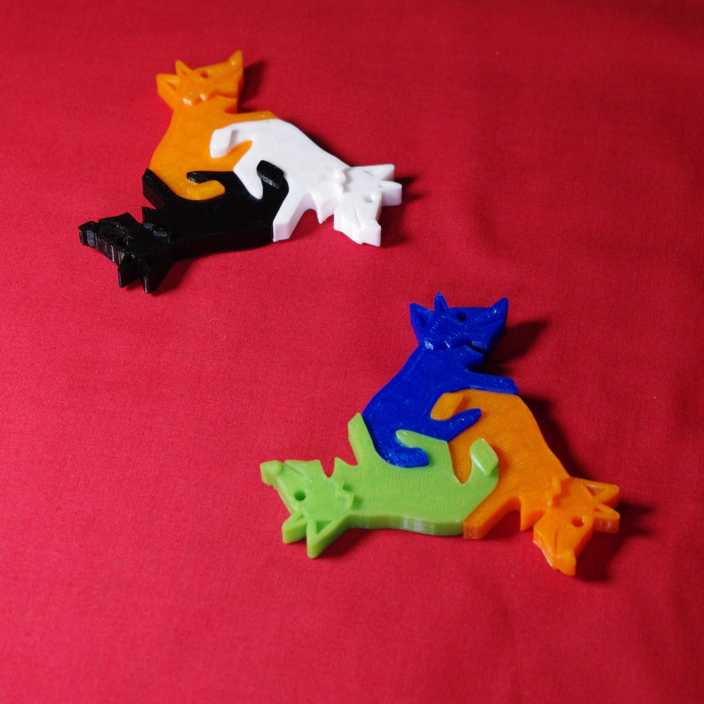 3d Printed Foxblocks - Tessellating stackable foxes! Can be used as fridge magnets. Fast dispatch. Free delivery in UK!