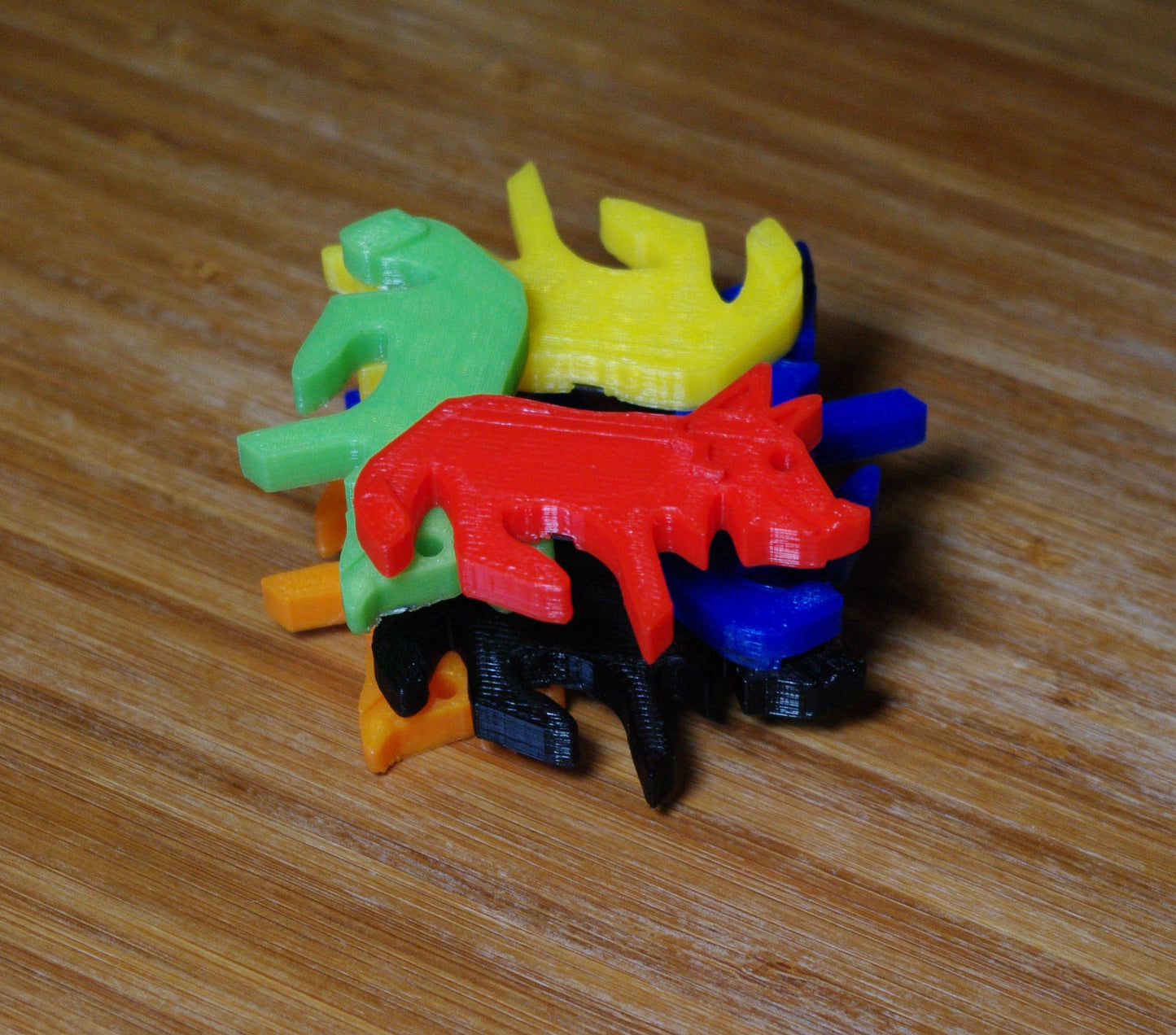 3d Printed Foxblocks - Tessellating stackable foxes! Can be used as fridge magnets. Fast dispatch. Free delivery in UK!