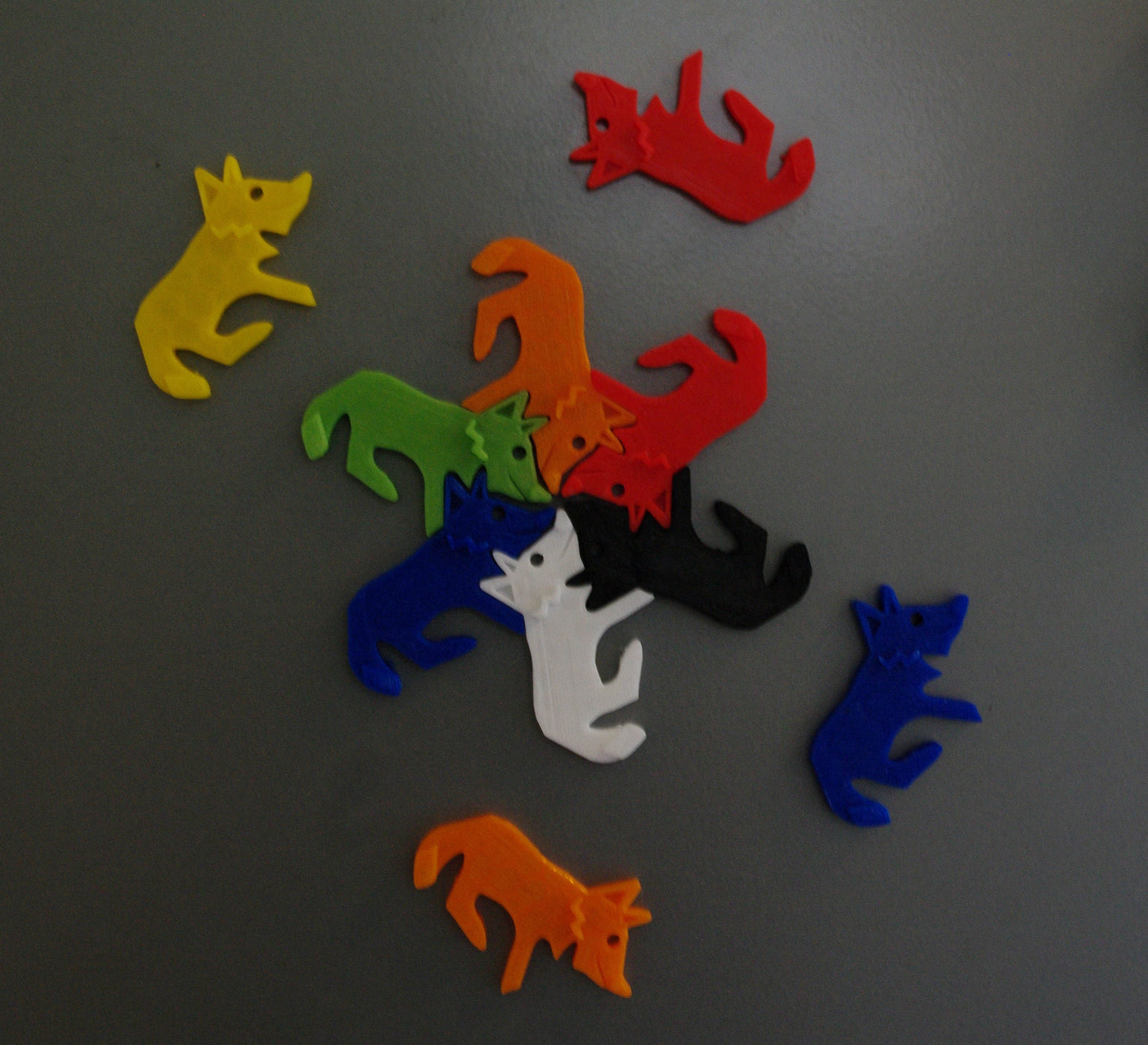 3d Printed Foxblocks - Tessellating stackable foxes! Can be used as fridge magnets. Fast dispatch. Free delivery in UK!