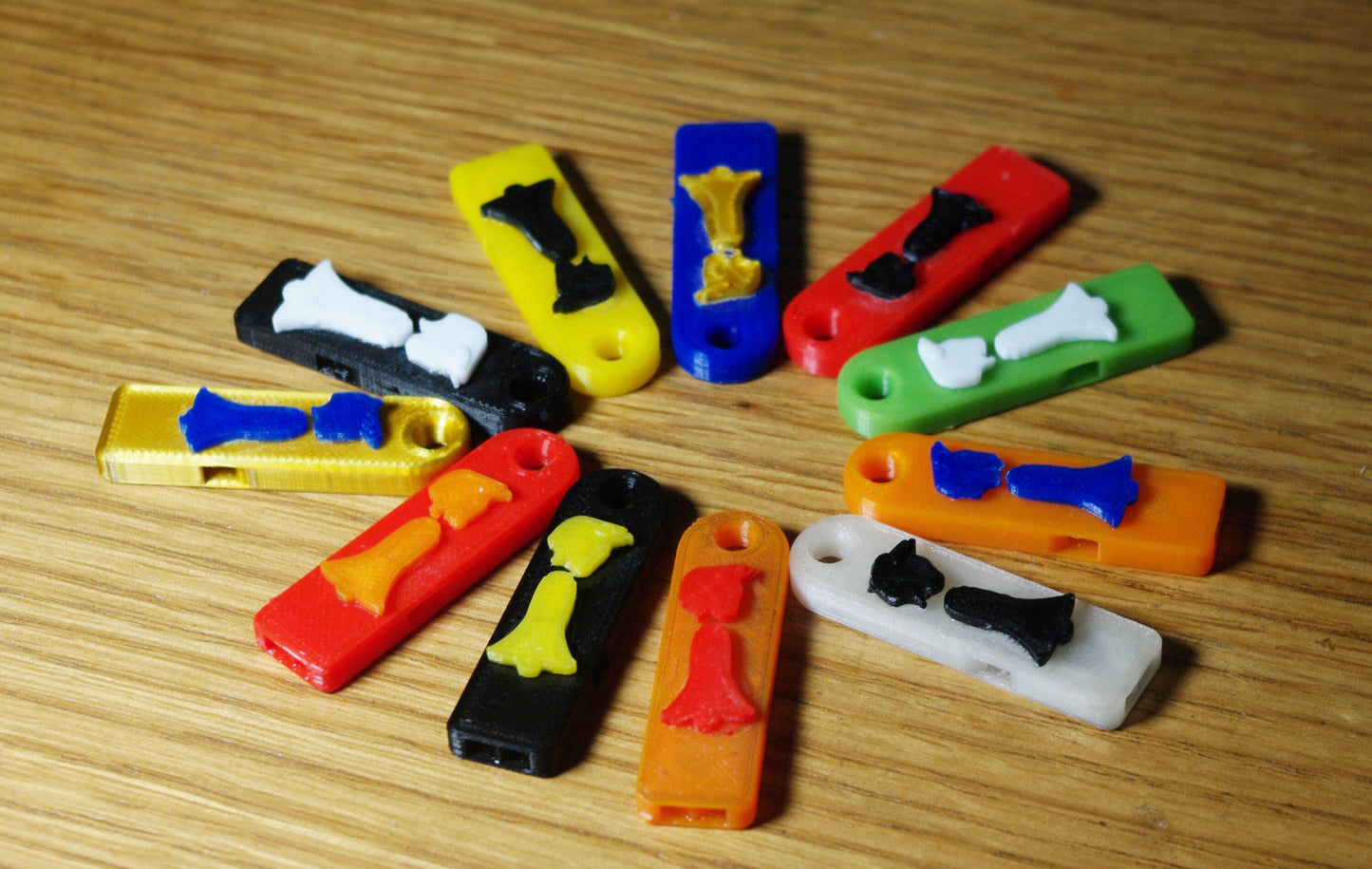 Very Loud 3d printed cat megaphone keychain whistle. Quick UK dispatch. Various Colours