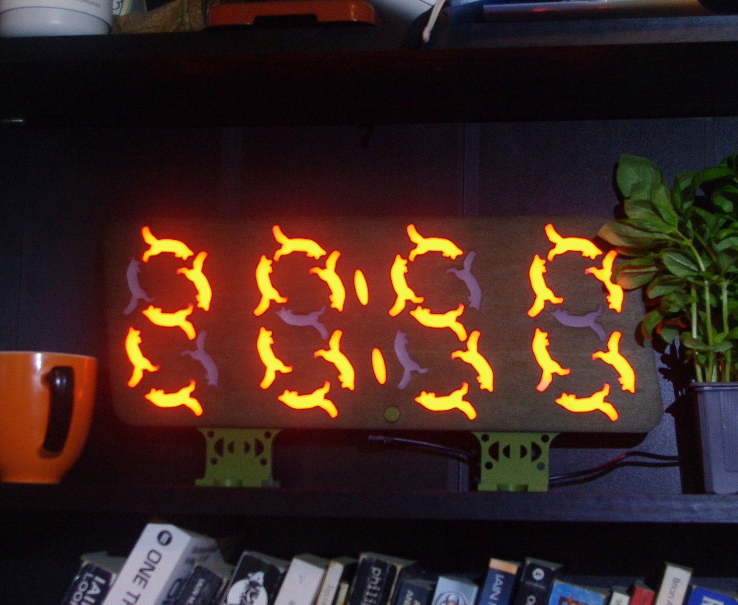 Giant 7 Segment Fox Clock display. Unique design. Made in Sheffield, UK by Alleykat. Quick Dispatch. FREE UK Shipping